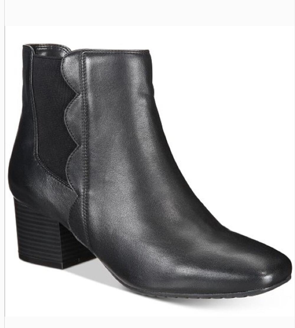 Bandolino Floella Ankle Boots 6.5 Black NWT Heel Booties Capsule Comfort